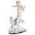 Czech Art Deco Hand Painted Porcelain Figurine of Nude Lady With Greyhound For Sale