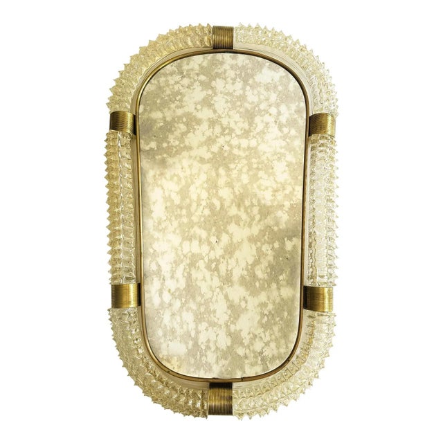 Gold Venetian Rostrato Murano Glass Wall Mirror by Simoeng For Sale - Image 8 of 8