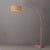 Mid-Century Modern 1960s Nova of California Float Brass Floor Lamp Modern Arc Lamp, Burlap Drum Shade, Dimmable For Sale - Image 3 of 4