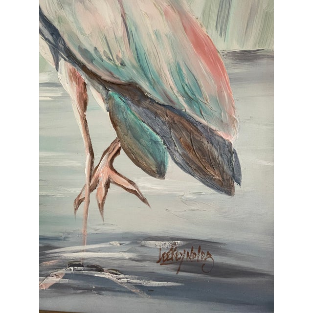 Postmodern 1960s Lee Reynolds Tropical Palm Beach Regency Birds Postmodern Painting For Sale - Image 3 of 7