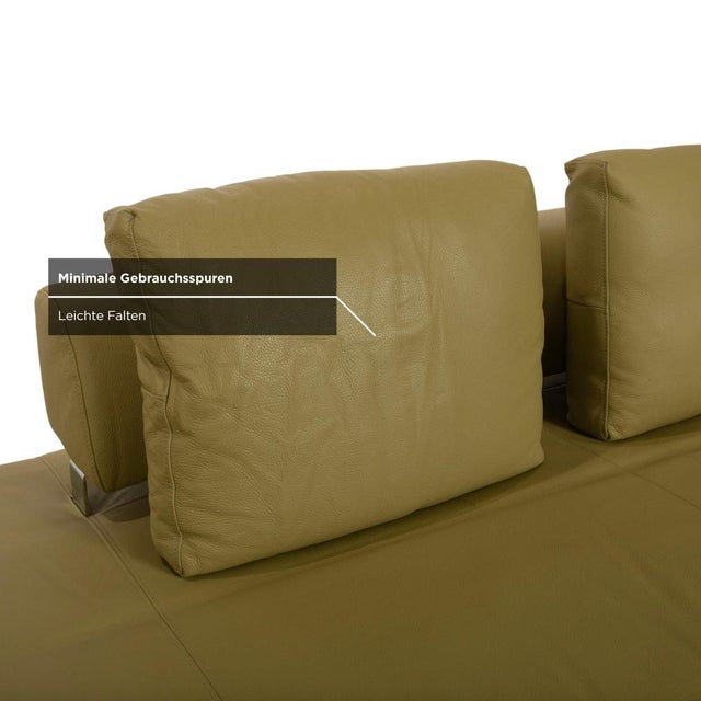 Leather Brand Face Corner Sofa in Green with Electric Function from Ewald Schillig For Sale - Image 12 of 18