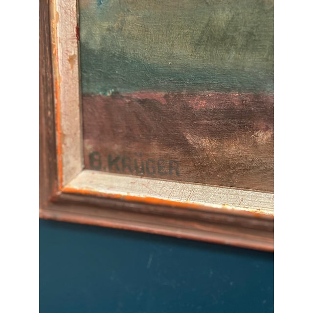 Britta Krüger, Large Landscape with Trees, 1960s, Oil on Canvas, Framed For Sale - Image 7 of 18