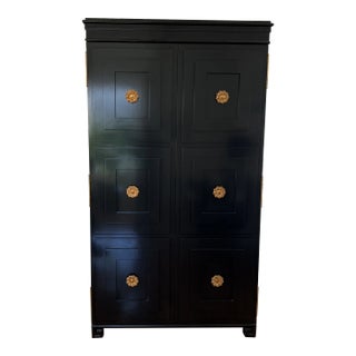 Hickory Chair Suzanne Kaiser Tuxedo Tall Bar Cabinet For Sale