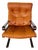 Norwegian Cognac Leather Lounge Chair by Oddvin Rykken, 1960s For Sale