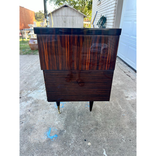 Ebony French Art Deco 1930's Macassar Ebony Sideboard For Sale - Image 8 of 12