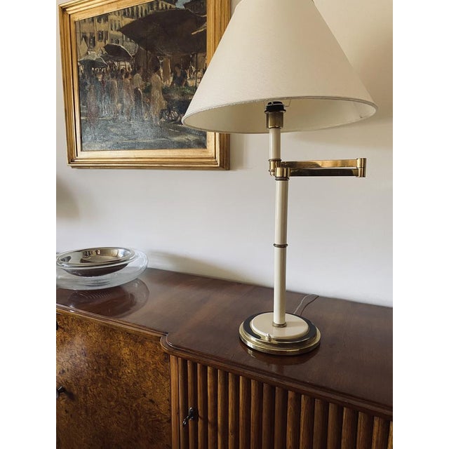 Hollywood Regency Brass Table Lamp by Tommaso Barbi, 1970 For Sale - Image 4 of 14