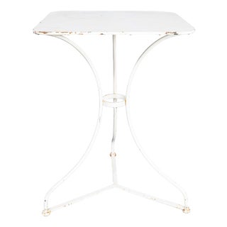 Vintage French Metal Square Table, 1950s For Sale