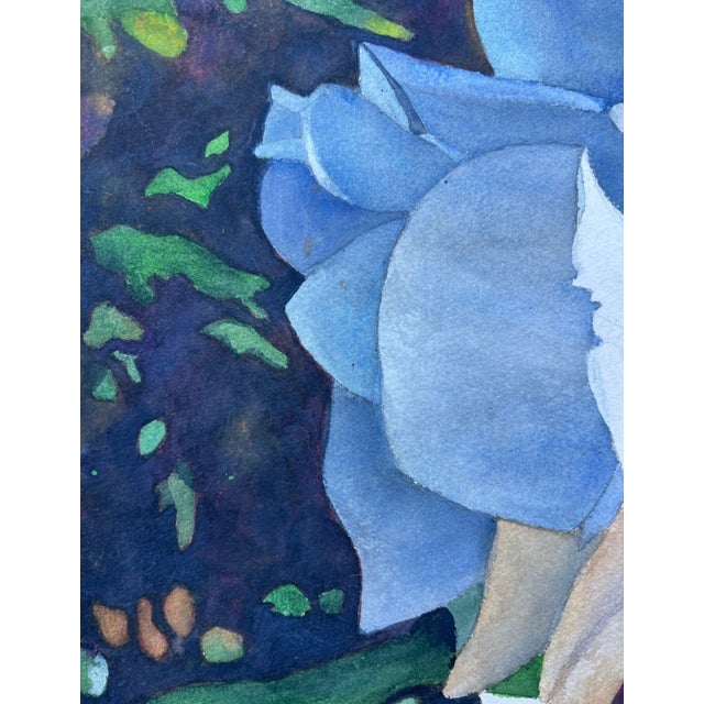 1980s Watercolor, Double-Sided, Floral Still LIfe, Signed by Florence Strauss For Sale In Los Angeles - Image 6 of 18
