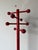 Striking 1980s Italian postmodern coat rack crafted in solid beech wood with a bold red stained finish. Featuring a...