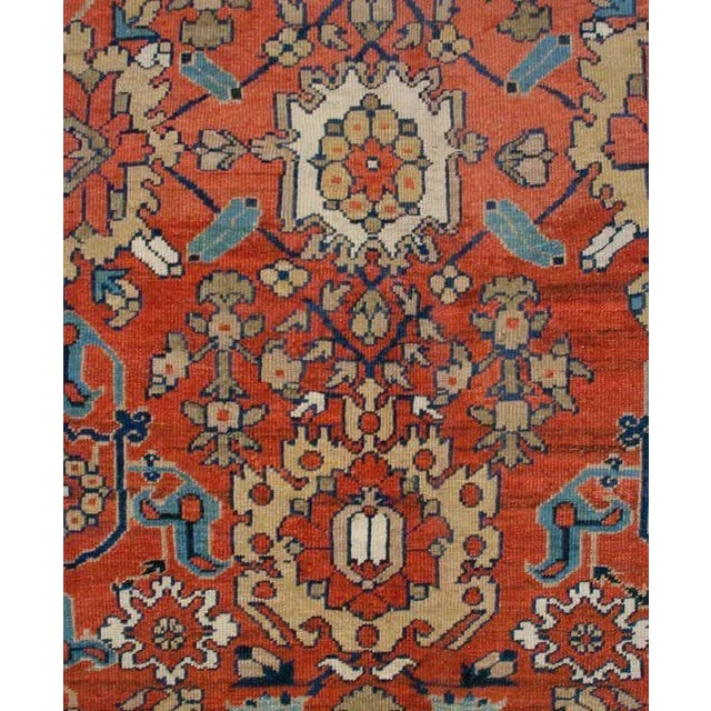 Tribal 19th Century Persian Sultanabad Rug For Sale - Image 3 of 6