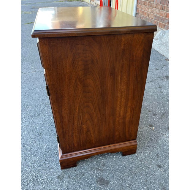 Late 20th Century Henkel Harris Black Walnut Nightstand For Sale - Image 5 of 9
