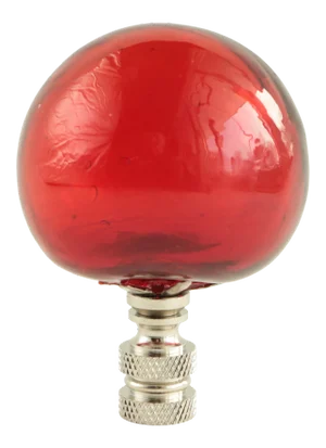 Red Blown Glass Lamp Finial