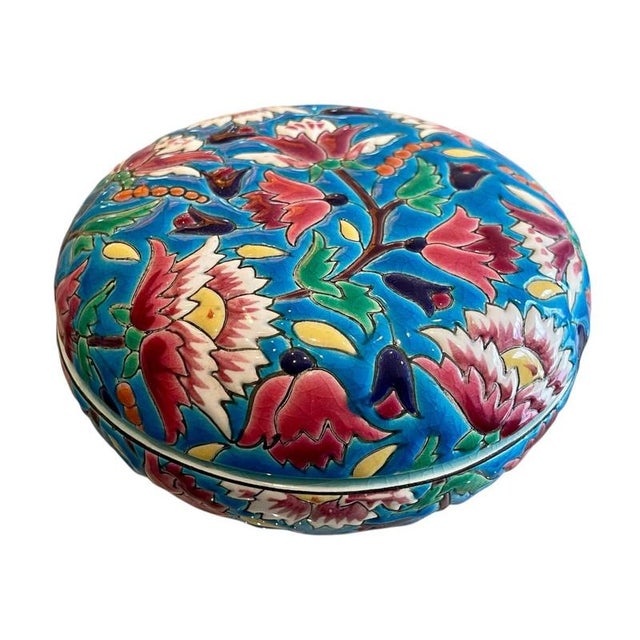 Artist: émaux De Longwy Period: 20th century Style: Other Style Condition: Excellent condition Material: Earthenware...