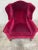 Deep Red Maroon Mohair Armchair Claw Feet For Sale - Image 12 of 12