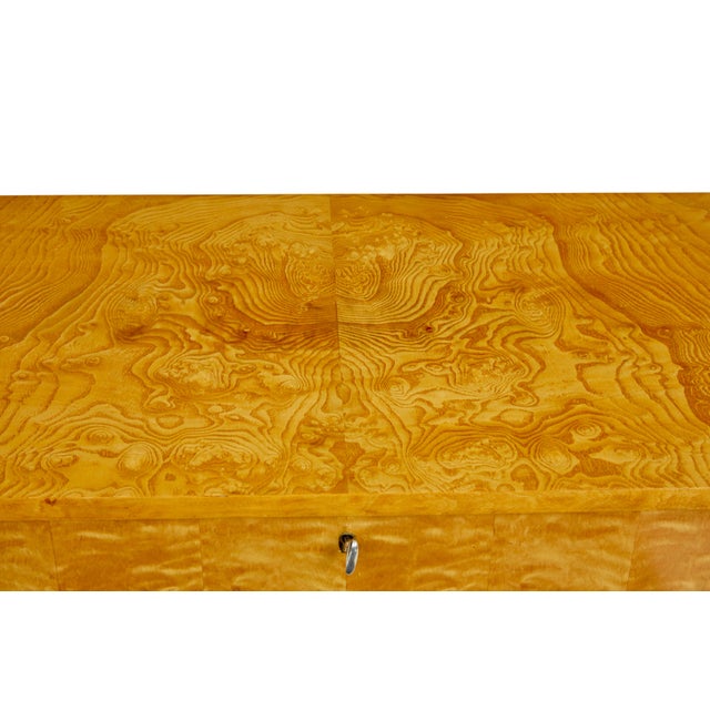 Goldenrod Mid-Century Swedish Elm and Birch Chest of Drawers, 1950s For Sale - Image 8 of 11