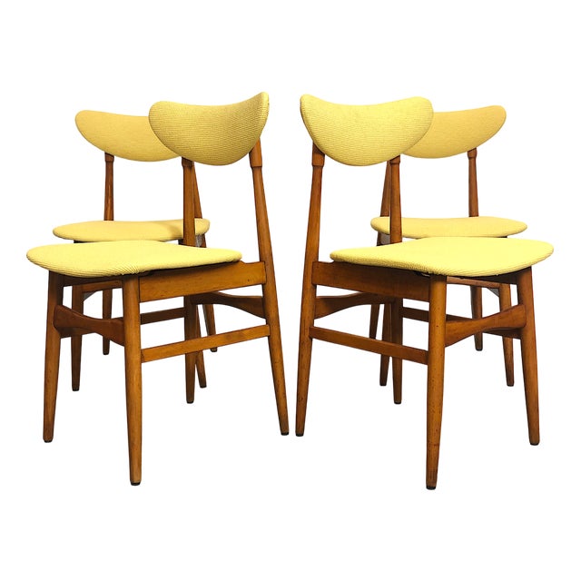 Vintage Italian Dining Chairs, 1960s, Set of 4 For Sale