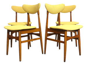 Vintage Italian Dining Chairs, 1960s, Set of 4
