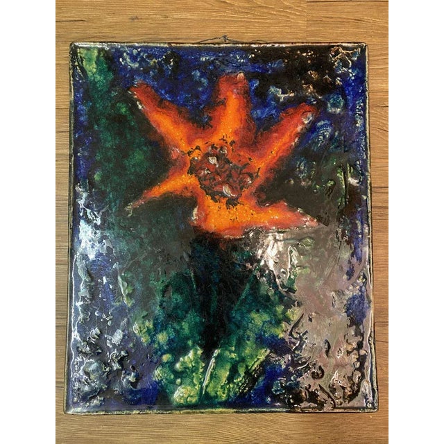 Mid-Century No. 7182 Ceramic Wall Plate from Karlsruher Majolika For Sale - Image 6 of 10