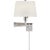 Chunky Swing Arm in Polished Nickel with Linen Shade Designer: Chapman & Myers Finish: Polished Nickel Height: 18.25"...