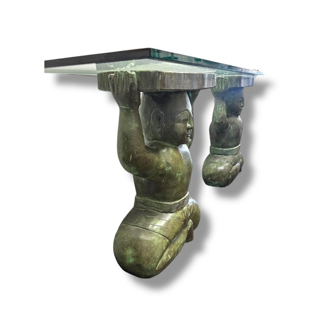 1980s 1980s Buddha Console Table For Sale - Image 5 of 6
