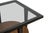 Modern Modern Greg Sheres Style Bronze and Walnut End Table with Glass Top For Sale - Image 3 of 5