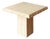 Italian Square Top Travertine Side Table With Raw Edges For Sale