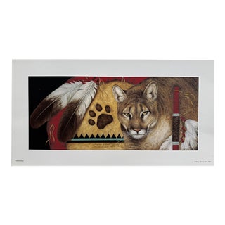 1991 Nancy Wood Taber "Ghost Walker" Signed Numbered Native American Print W/Coa For Sale