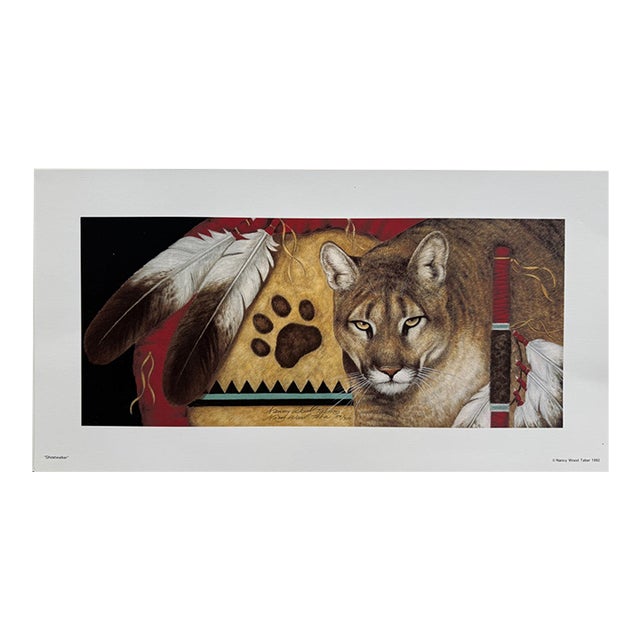 1991 Nancy Wood Taber "Ghost Walker" Signed Numbered Native American Print W/Coa For Sale
