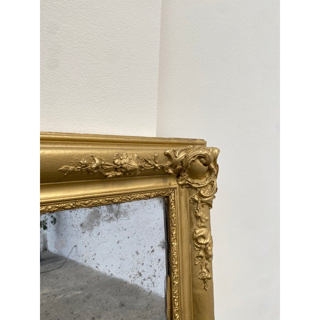 Stuccoed and Gilded Wooden Mirror, France, 19th Century For Sale - Image 5 of 12