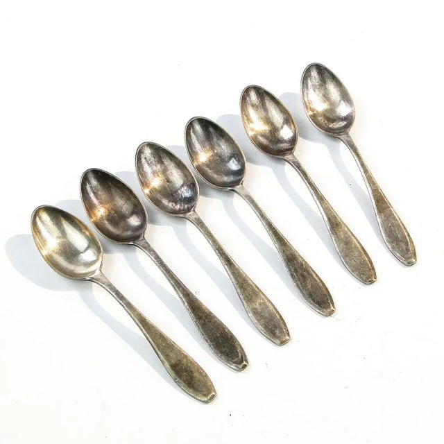 Art Deco Brass Spoons from WSW, 1950s, Set of 6 For Sale - Image 9 of 9