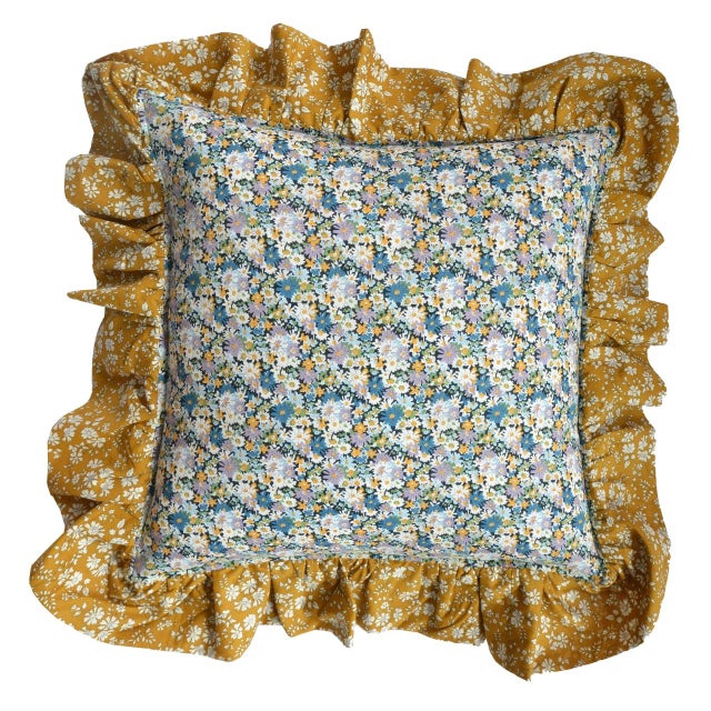 Not Yet Made - Made To Order Ruffle Cushion Made With Liberty Fabric Libby & Capel For Sale - Image 5 of 5