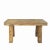 Asian Raw Light Brown Simple Straight Legs Bold Think Wood Seating Bench For Sale - Image 3 of 5