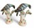 Italian 1960s Pair of Italian Ceramic Bird Figurines on Treestumps, Faience Style For Sale - Image 3 of 5