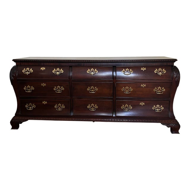Late 20th Century Century Bombe Style 9 Drawer Dresser For Sale