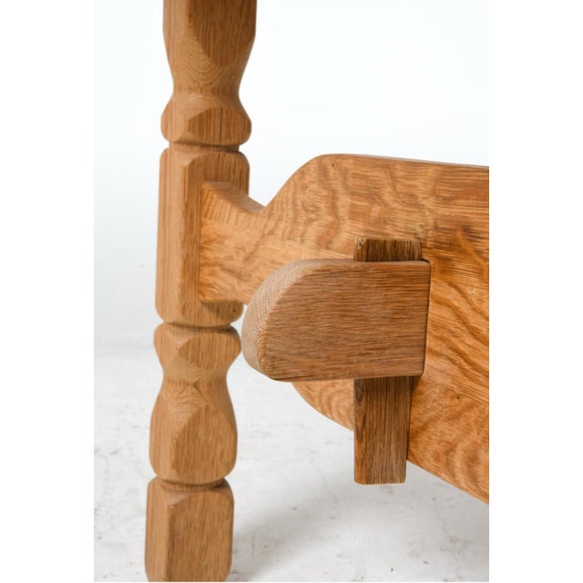 1970s Vintage Danish Oval Oak Dining Table in the Manner of Henning Kjærnulf For Sale In Philadelphia - Image 6 of 9