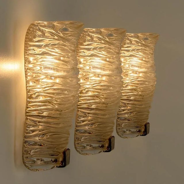 Glass and Brass Wall Light by J. T. Kalmar, 1960s For Sale - Image 14 of 18