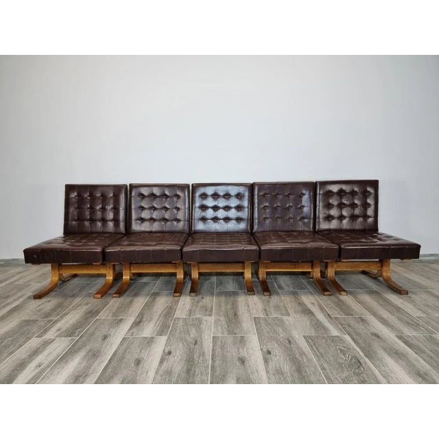 Czechoslovakian Armchairs by Ludvik Volak for Holes Tree, Set of 5 For Sale - Image 7 of 16