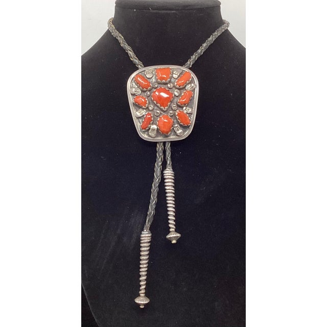 Beautiful statement piece signed by artist on back. Made of the finest natural Mediterranean coral set in sterling. Frank...