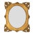 Antique Gold Gilt Wood Mirror With Ornate Corners For Sale