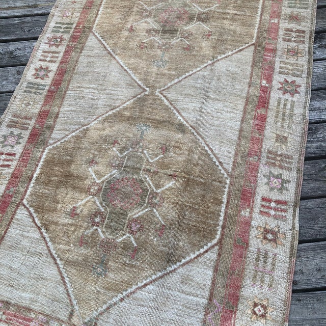 Turkish Vintage Turkish Kars Runner | 4x10 For Sale - Image 3 of 7
