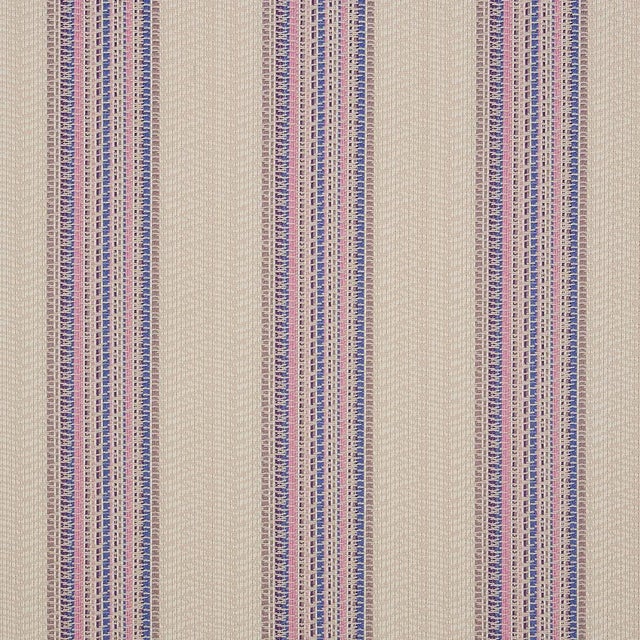 Sample - Schumacher Bendita Stripe Indoor/Outdoor Fabric in Lilac For Sale