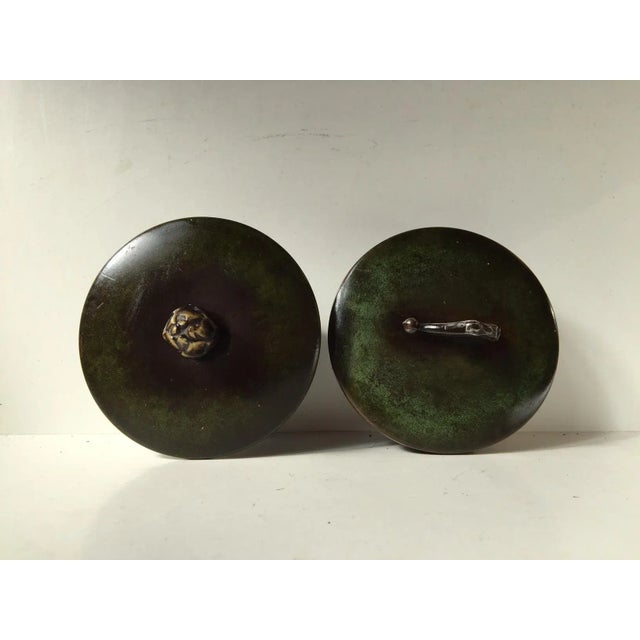 Art Deco Patinated Bronze Trinkets by Ildfast, 1930s, Set of 2 For Sale - Image 3 of 10