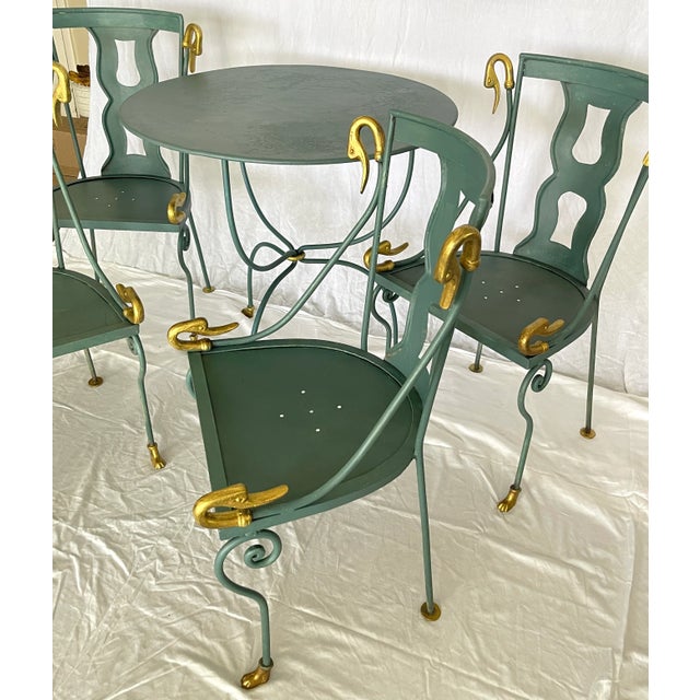 Maison Jansen Gondole Chairs & Table Set, Early 20Th. C For Sale In West Palm - Image 6 of 18