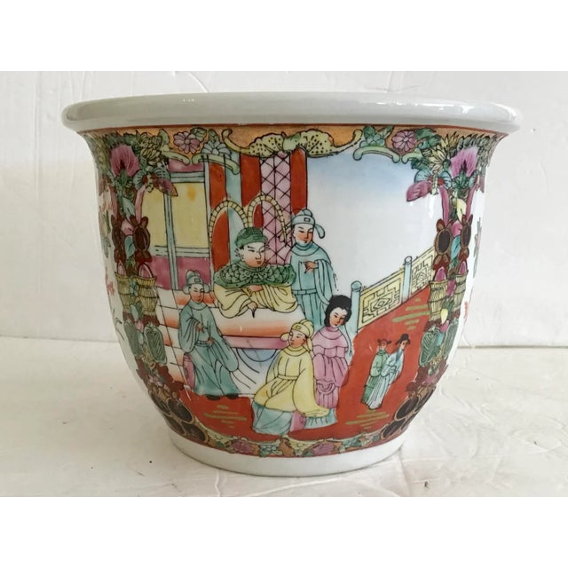 1950s Rose Medallion Small Cachepot For Sale - Image 5 of 11