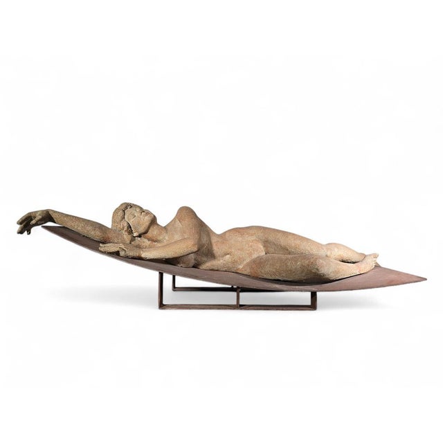Mañosa, Large Sculpture of a Reclining Woman, 1970, Terracotta For Sale - Image 10 of 12