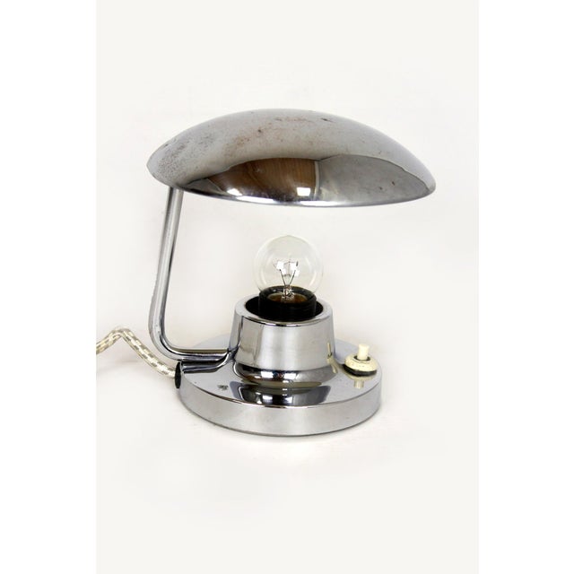 Bauhaus Chrome Model 1195 Table Lamp from Napako, Former Czechoslovakia, 1940s For Sale - Image 11 of 11