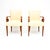 Art Deco Walnut and Leather Armchairs, 1930, Set of 2 For Sale - Image 3 of 11