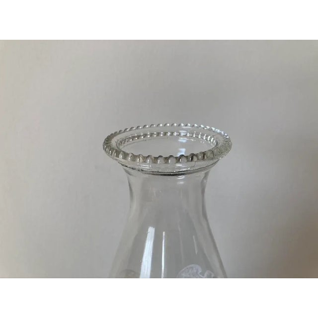 Metal Antique Clear Glass Table Oil Lamp With American Eagle Design For Sale - Image 7 of 12