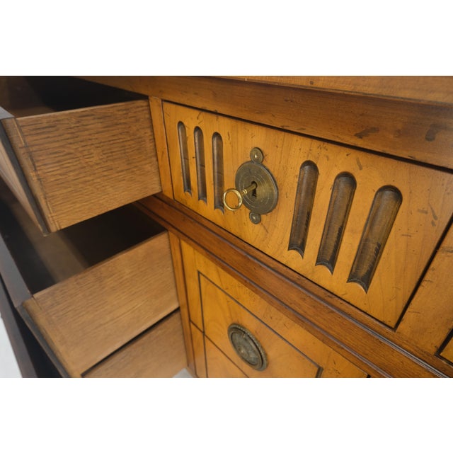 Baker Fruitwood 72" Long 9 Drawers Dresser Credenza Cabinet MINT! For Sale - Image 18 of 18