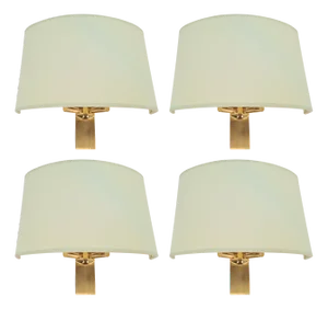 Vintage Wall Lamps in Brass from Baulmann, 1970s, Set of 4